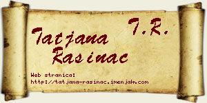 Tatjana Rasinac vizit kartica